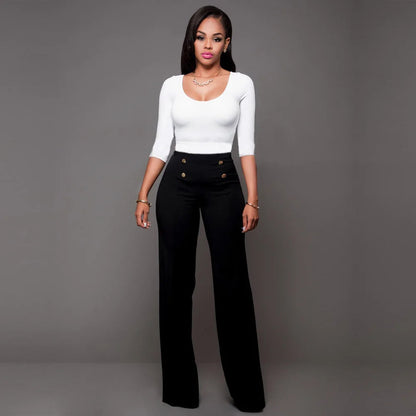 casual high waist long pants women office lady slim shirts & blouses wild pantalones clothing elegant Button straight leg pants
🚚Livraison gratuite rapide et sécurisé FR FelizShop