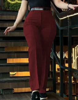 Pantalon femme – Nouveau modèle automne, taille haute, jambe droite, coupe élégante et ajustée. Parfait pour le travail, les déplacements et un look chic au quotidien.🚚Livraison gratuite rapide et sécurisé FR FelizShop