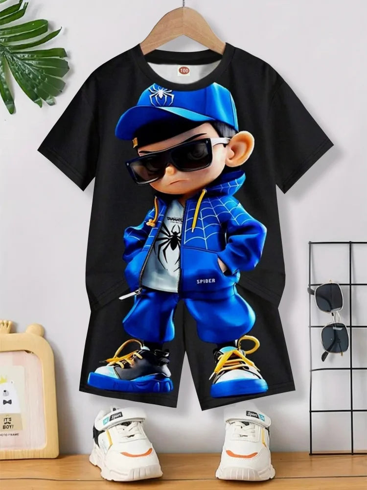 Ensemble Été 2025 Homme – T-Shirt + Short Imprimé Ours – Style Streetwear & Respirant🚚 Livraison rapide en 8 à 12 jours ouvrés depuis la France FelizShop