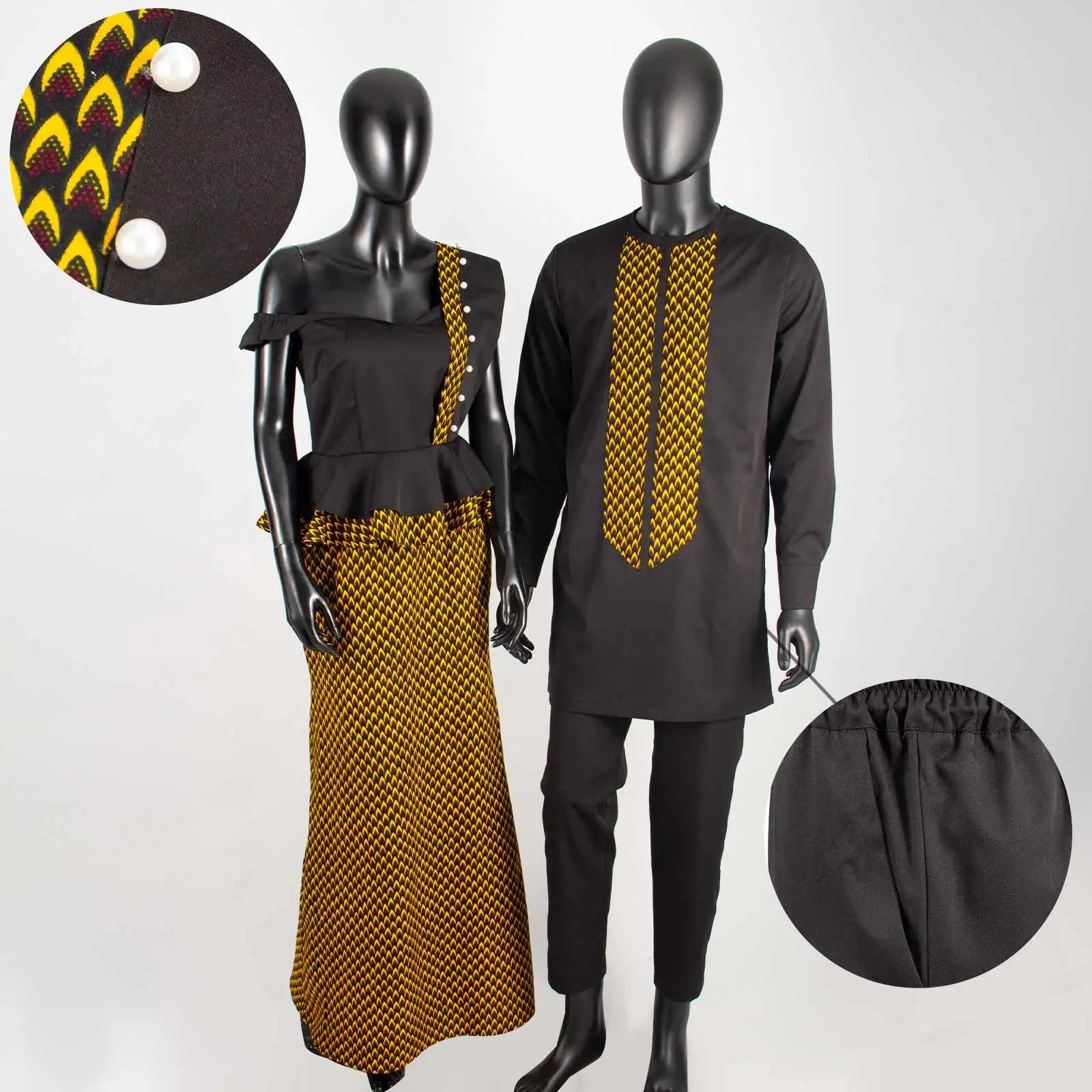 Tenue Africaine Couple – Robe Femme & Ensemble Homme FelizShop