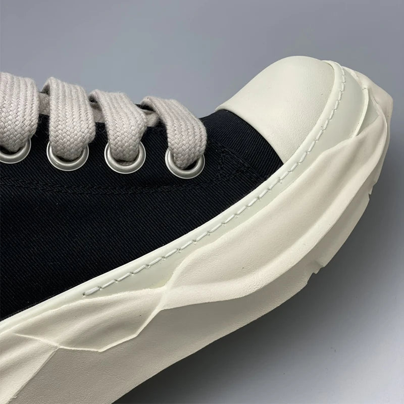 Chaussures casual pour homme — Sneakers en toile à lacets larges — Baskets compensées pour homme, semelle épaisse — Sneakers femme à rehaussement de hauteur🚚 Livraison rapide FelizShop
