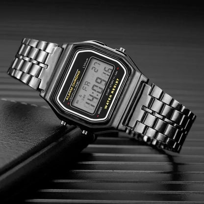 Montre Digitale LED 2025 – Sport & Waterproof – Unisexe, Style Moderne & Finition Dorée🚚 Livraison rapide en 8 à 12 jours ouvrés depuis la France FelizShop