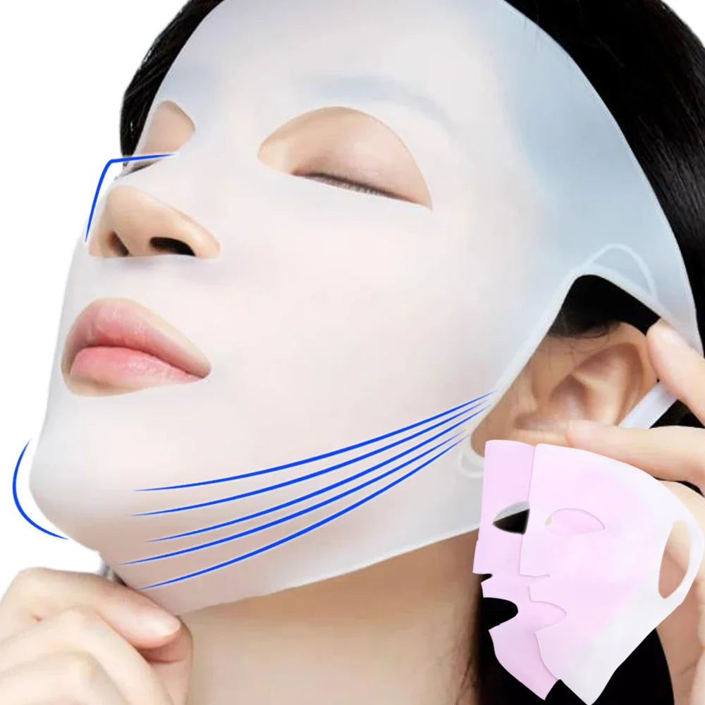 Masque Couvre-Visage en Silicone 3D – Réutilisable avec Attache Oreilles – Pour Booster l’Hydratation & les Soins🚚 Livraison rapide en 8 à 12 jours ouvrés depuis la France FelizShop