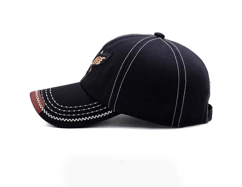 Casquette baseball homme & femme quatre saisons — Broderie aigle — Style coréen tendance — Casquette couple décontractée anti-UV🚚 Livraison rapide FelizShop