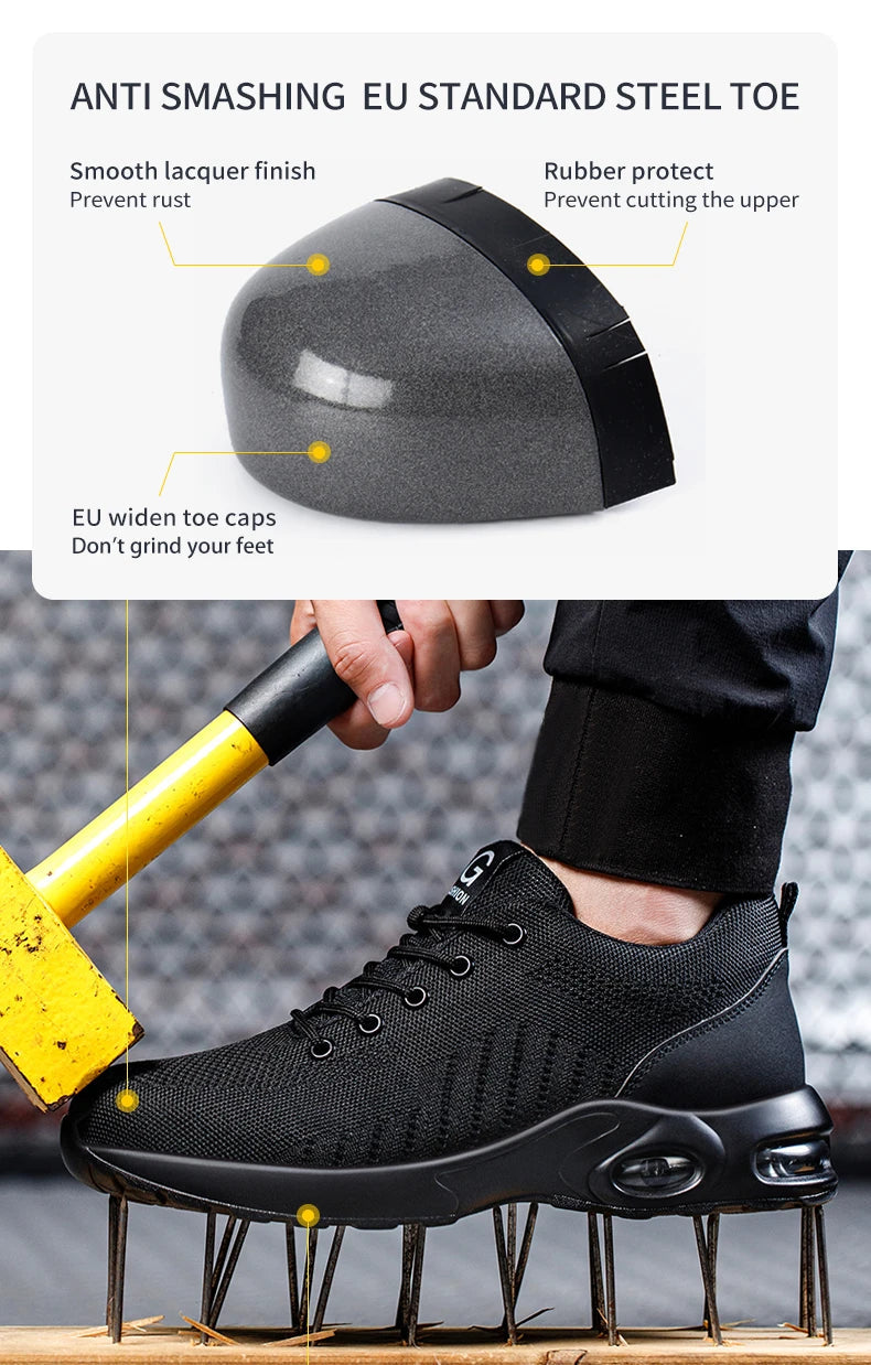 Chaussures de Sécurité Unisexe – Baskets de Travail Respirantes avec Coque en Acier, Résistantes aux Perforations, Confort et Protection
🚚 Livraison rapide en 8 à 12 jours ouvrés depuis la France FelizShop