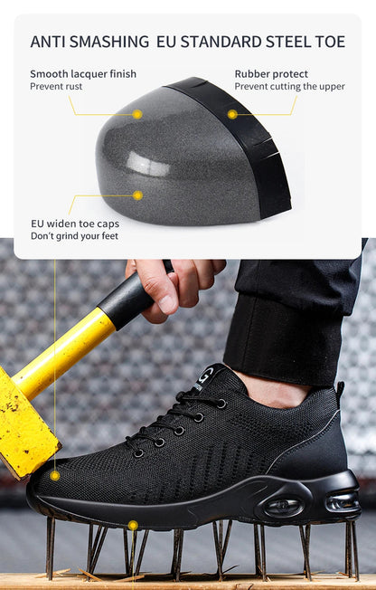 Chaussures de Sécurité Unisexe – Baskets de Travail Respirantes avec Coque en Acier, Résistantes aux Perforations, Confort et Protection
🚚 Livraison rapide en 8 à 12 jours ouvrés depuis la France FelizShop