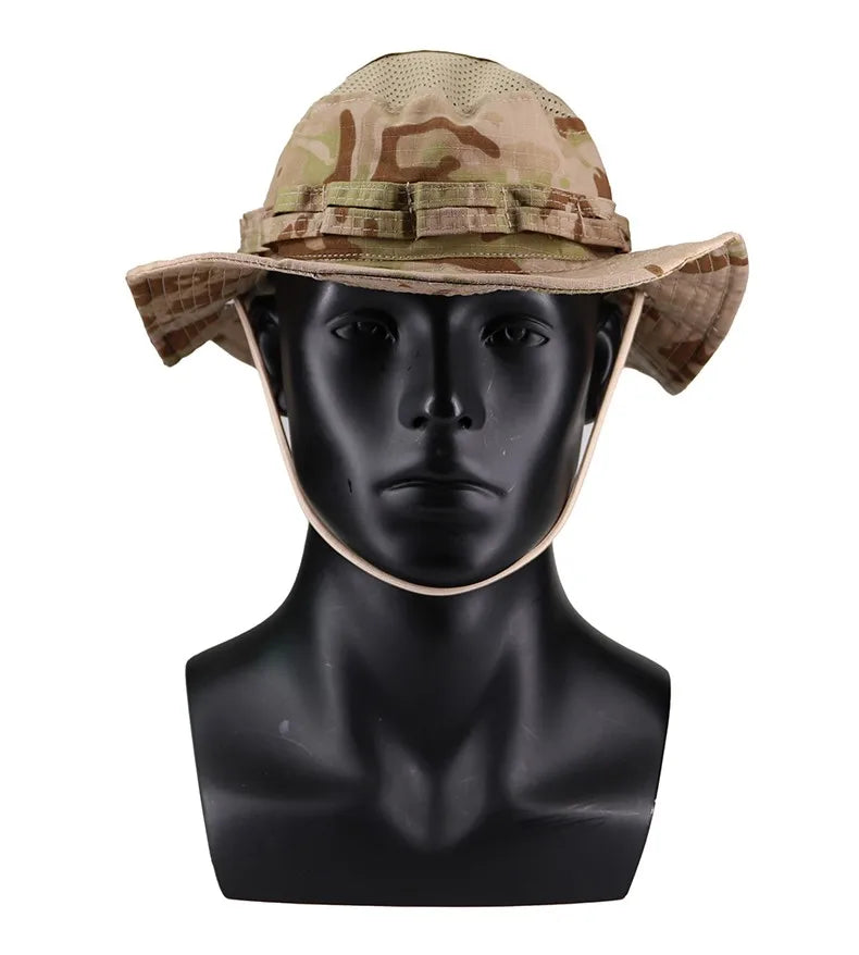 Nouvelle casquette 2025 camouflage tactique – Casquette de type Bonnie à poche carrée – Chapeau bob multicam pour la pêche, la randonnée et les activités de plein air – Protection solaire🚚 Livraison rapide FelizShop