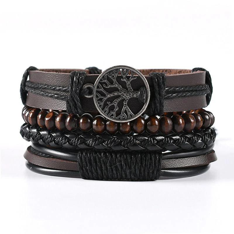 06 2024 Leather Braided Bracelet For Men 🚚 Livraison rapide en 8 à 12 jours ouvrés depuis la France FelizShop