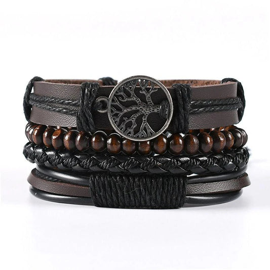 06 2024 Leather Braided Bracelet For Men 🚚 Livraison rapide en 8 à 12 jours ouvrés depuis la France FelizShop