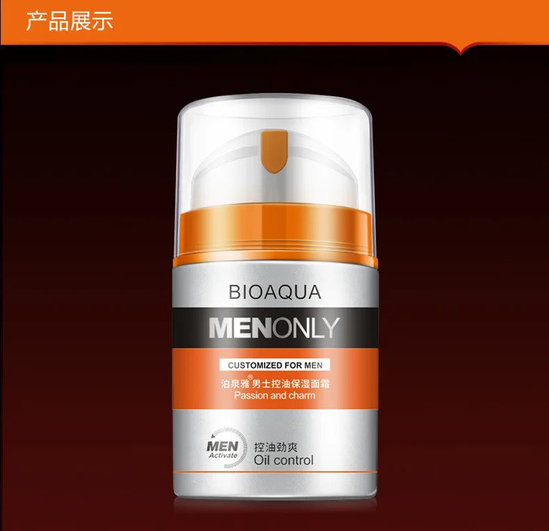 BIOAQUA Crème Hydratante Homme – Soin Visage Jour 50g | Anti-brillance, Raffermissante & Hydratation Intense🚚 Livraison rapide en France FelizShop