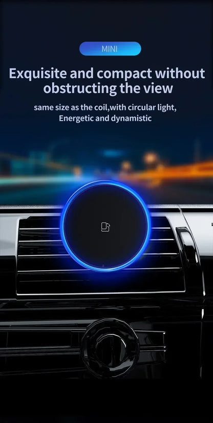 Chargeur sans fil magnétique pour voiture 30W RGB — Compatible iPhone 12, 13, 14, 15 Pro Max (MagSafe), support de téléphone voiture avec fixation, station de charge rapide 🚚 Livraison rapide en 8 à 12 jours ouvrés FelizShop