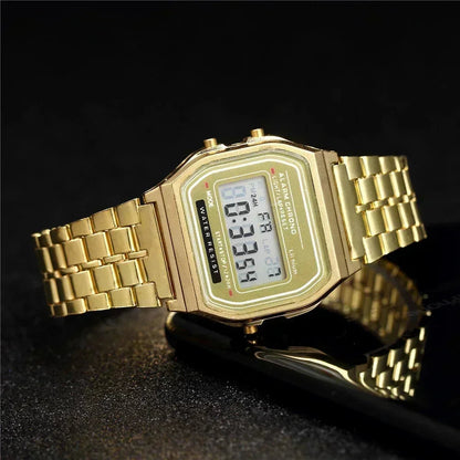 Montre Digitale LED 2025 – Sport & Waterproof – Unisexe, Style Moderne & Finition Dorée🚚 Livraison rapide en 8 à 12 jours ouvrés depuis la France FelizShop