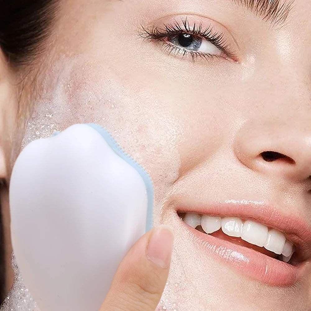 Soft Silicone Facial Cleansing Brush 2 in 1 Silicone Face Mask Brush & Face Scrubber For Exfoliating Massaging Remove Blackhead 🚚 Livraison rapide en 8 à 12 jours ouvrés depuis la France FelizShop