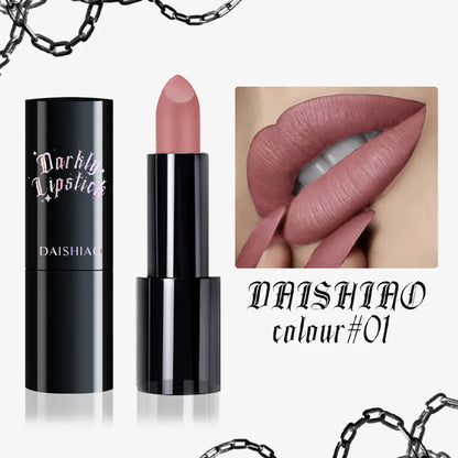 Rouge à Lèvres Mat Noir & Violet – Spécial Halloween | Waterproof & Longue Tenue | Look Gothique & Dramatique🚚 Livraison rapide FelizShop