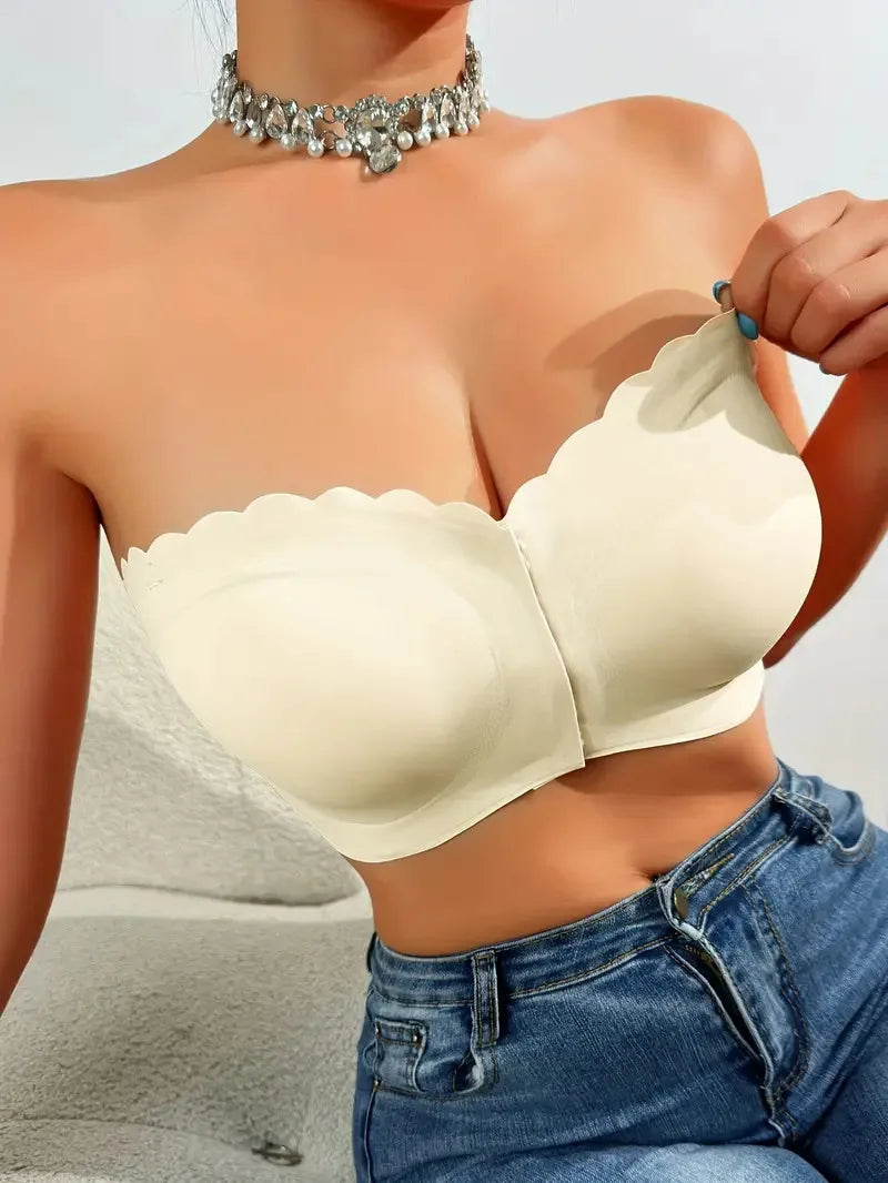Soutien-gorge sans armature à fermeture frontale – Lisse, respirant, confortable – Couleur unie – Effet push-up, invisible sans traces
🚚 Livraison rapide en 8 à 12 jours ouvrés depuis la France FelizShop
