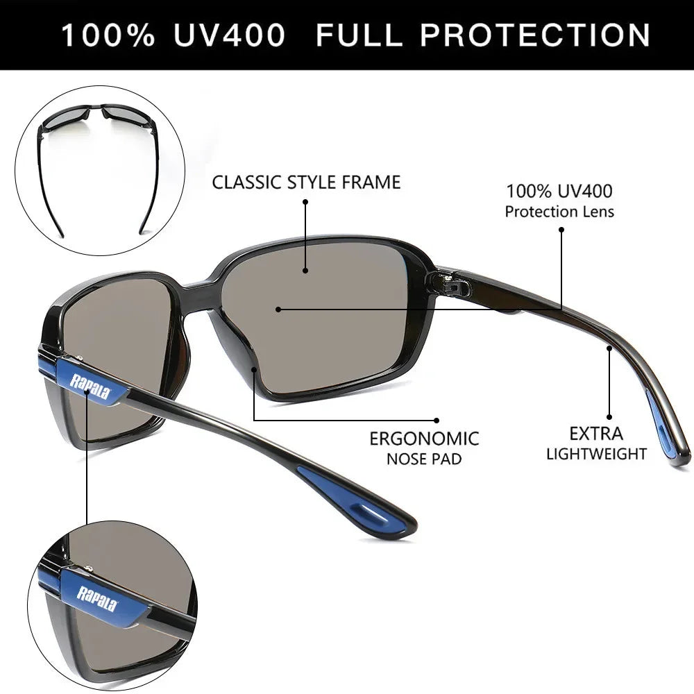 Lunettes de Soleil Polarisées Rapala – UV400 – Pour Pêche, Conduite & Randonnée🚚 Livraison rapide en 8 à 12 jours ouvrés depuis la France FelizShop