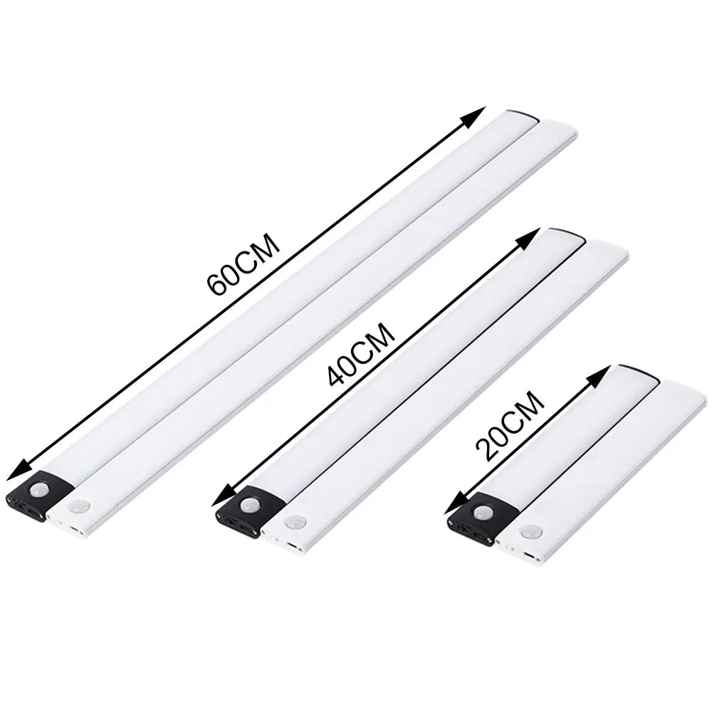LED Cabinet Light USB Type-C Rechargeable Motion Sensor Led Lamp for Kitchen Wardrobe Cabinet Lighting 20cm/30cm/40cm/50cm/60cm 🚚 Livraison rapide en 8 à 12 jours ouvrés depuis la France FelizShop