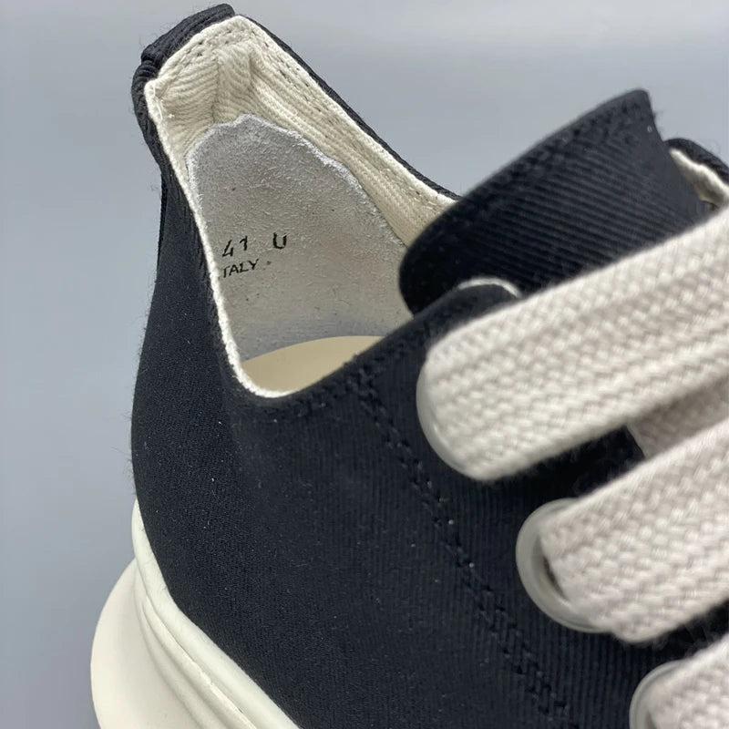 Chaussures casual pour homme — Sneakers en toile à lacets larges — Baskets compensées pour homme, semelle épaisse — Sneakers femme à rehaussement de hauteur🚚 Livraison rapide FelizShop