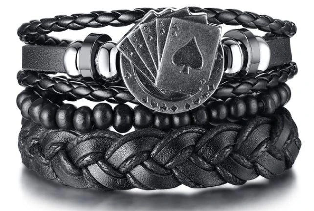06 2024 Leather Braided Bracelet For Men 🚚 Livraison rapide en 8 à 12 jours ouvrés depuis la France FelizShop