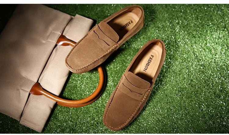 Chaussures homme 38–50 – Chaussures décontractées en cuir véritable – Mocassins tendance pour homme – Slip-on, chaussures plates pour conduite🚚 Livraison rapide en 8 à 12 jours ouvrés depuis la France FelizShop