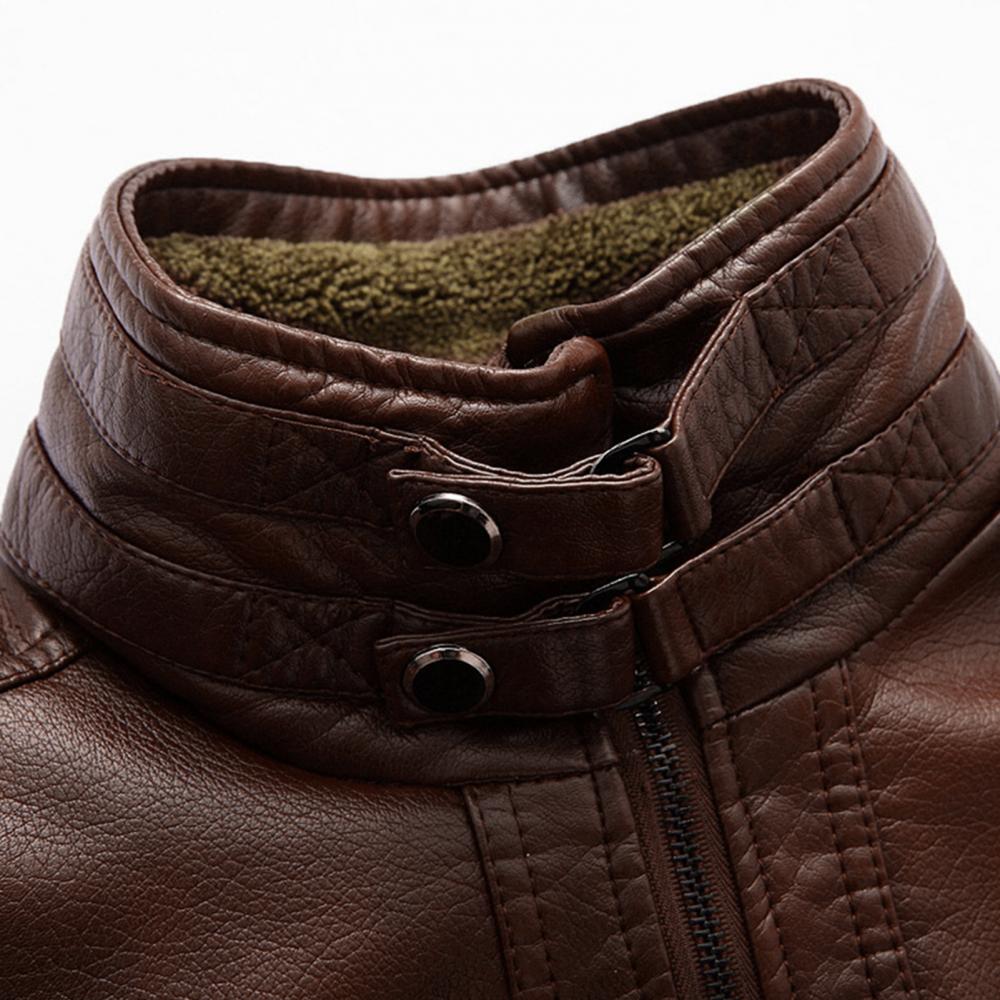 veste homme Marron pour Homme – Doublée Polaire, Style Motard🚚Livraison rapide gratuite et sécurisée FelizShop