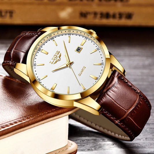Montre Homme LIGE – Bracelet Cuir Marron – Chronographe Sport & Élégance🚚 Livraison rapide en 8 à 12 jours ouvrés depuis la France FelizShop