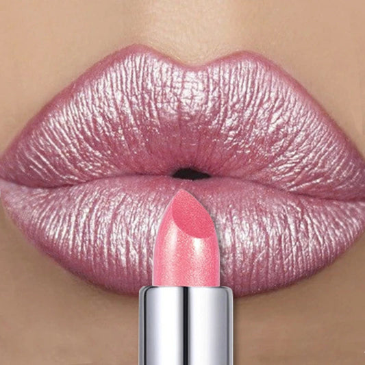 Rouge à Lèvres Pailleté Métallique – 12 Couleurs Intenses | Fini Brillant Nacré, Longue Tenue & Facile à Appliquer🚚 Livraison rapide FelizShop