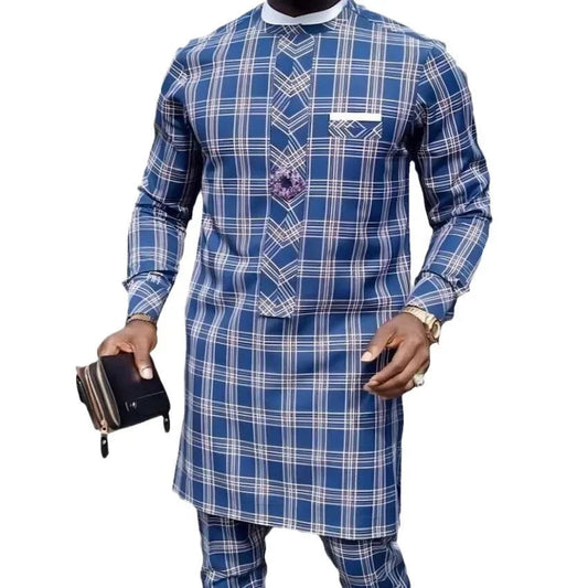 Ensemble Africain Homme 2 Pièces – Veste & Pantalon Carreaux Bleus | Style Ethnique Chic

🚚Livraison rapide gratuite et sécurisée FelizShop