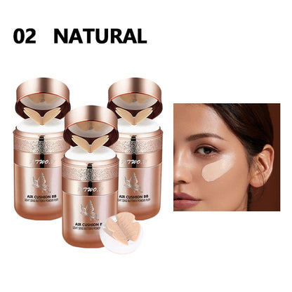 BB Cream Air Cushion – Fond de Teint Hydratant & Unifiant avec Houppette Papillon | Anti-Brillance, Waterproof & Éclaircissant🚚 Livraison rapide 5 à 10 jours ouvrés FelizShop