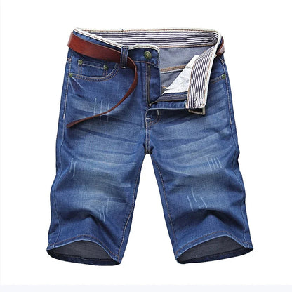 Short en Jean Homme Bleu Été – Coupe Droite, Taille 40 – Denim Coton Léger & Confortable FelizShop