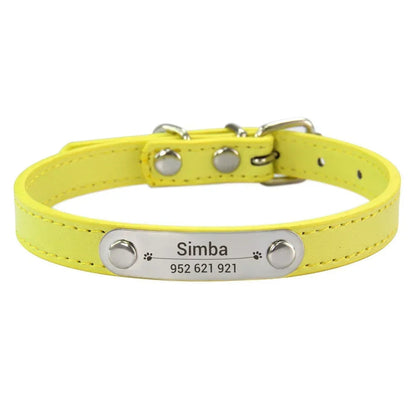 Collier Personnalisé pour Chien & Chat – Gravure Nom + Anti-Perte – Simili Cuir Rose (Taille S à L) 🚚 Livraison rapide en 8 à 12 jours ouvrés depuis la France FelizShop