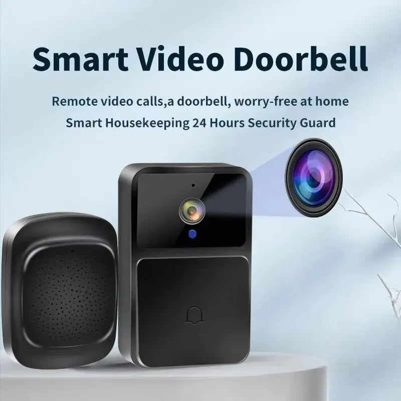 Caméra de Sonnette Vidéo WiFi – Vision Nocturne HD, Sans Fil, Batterie Intégrée, Interphone Bidirectionnel avec Modulation de Voix, Sécurité Intelligente pour la Maison 🚚 Livraison rapide en 8 à 12 jours ouvrés FelizShop