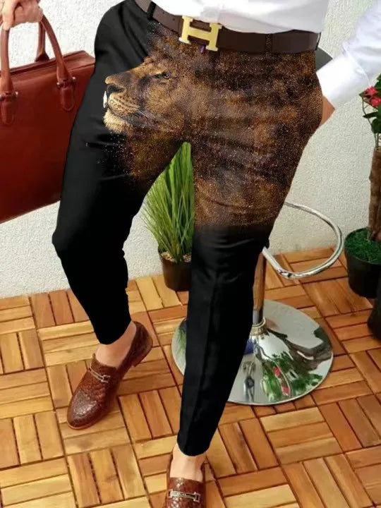 Pantalon Homme Business Décontracté | Style Rétro Imprimé | Coupe Droite Longue | Streetwear Élégant🚚Livraison rapide gratuite et sécurisée FelizShop