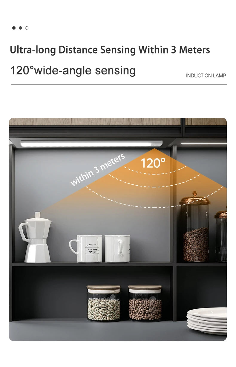 LED Cabinet Light USB Type-C Rechargeable Motion Sensor Led Lamp for Kitchen Wardrobe Cabinet Lighting 20cm/30cm/40cm/50cm/60cm 🚚 Livraison rapide en 8 à 12 jours ouvrés depuis la France FelizShop