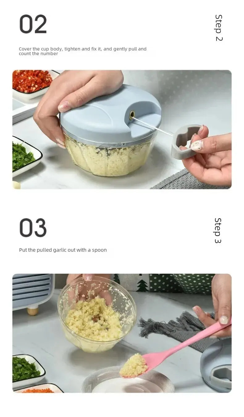 Hachoir Manuel Multifonction – Ail, Gingembre, Viande & Légumes | Compact & Facile à Utiliser🚚 Livraison rapide en 8 à 12 jours ouvrés depuis la France FelizShop