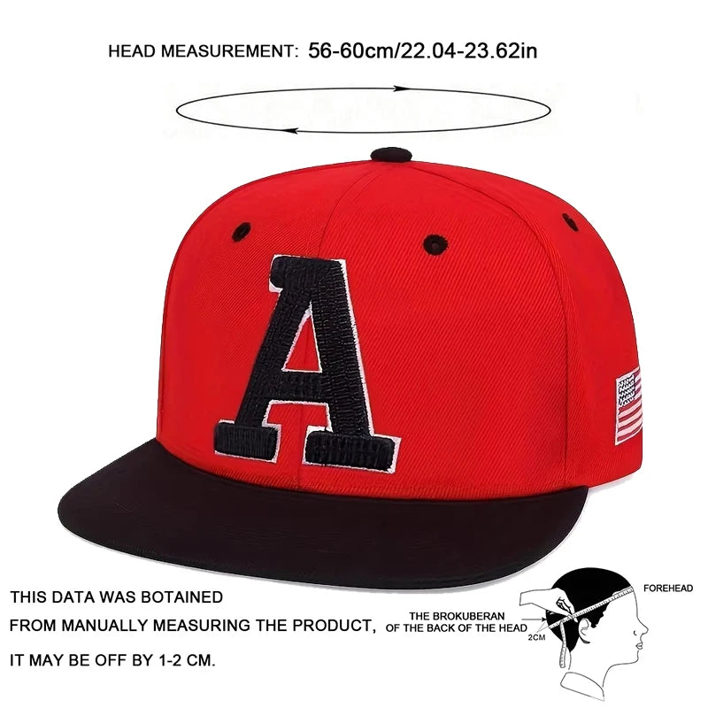 Fashion Men Hip Hop Cap A Letter Embroidery Baseball Caps cotton Snapback Hat Adult adjustment Outdoor Casual Sun Hats Bone 🚚 Livraison rapide FelizShop