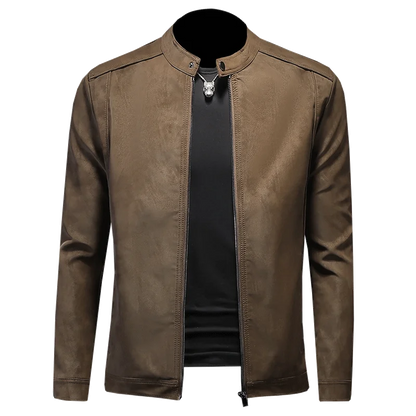 2025 new high-quality slim men's leather jacket,🚚Livraison rapide gratuite et sécurisée FelizShop