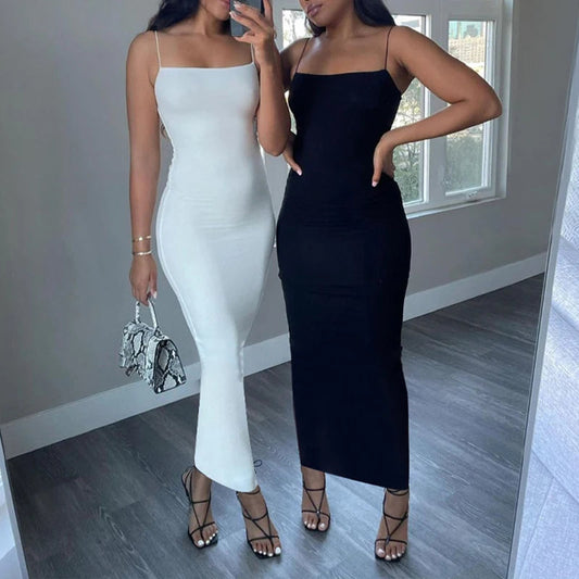Robe Sexy Noire d’Été – Dos Nu & Bretelles Spaghetti | Moulante Élégante pour Soirée & Clubwear Femme 
🚚Livraison gratuite rapide et sécurisé FR FelizShop