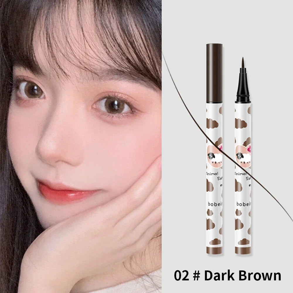 Eyeliner Liquide Waterproof – Noir & Brun | Séchage Rapide, Effet Lying Silkworm pour Regard Agrandi🚚 Livraison rapide FelizShop