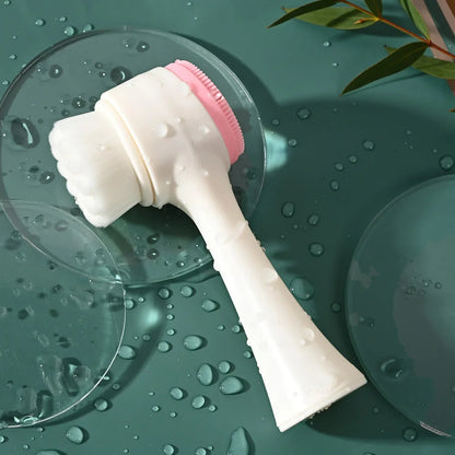 Silicone Facial Facial Cleansing Brush Manual Massage Facial Cleansing Brush Soft Bristles Silicone 3D Double-Sided Face Brushes 🚚 Livraison rapide en 8 à 12 jours ouvrés depuis la France FelizShop