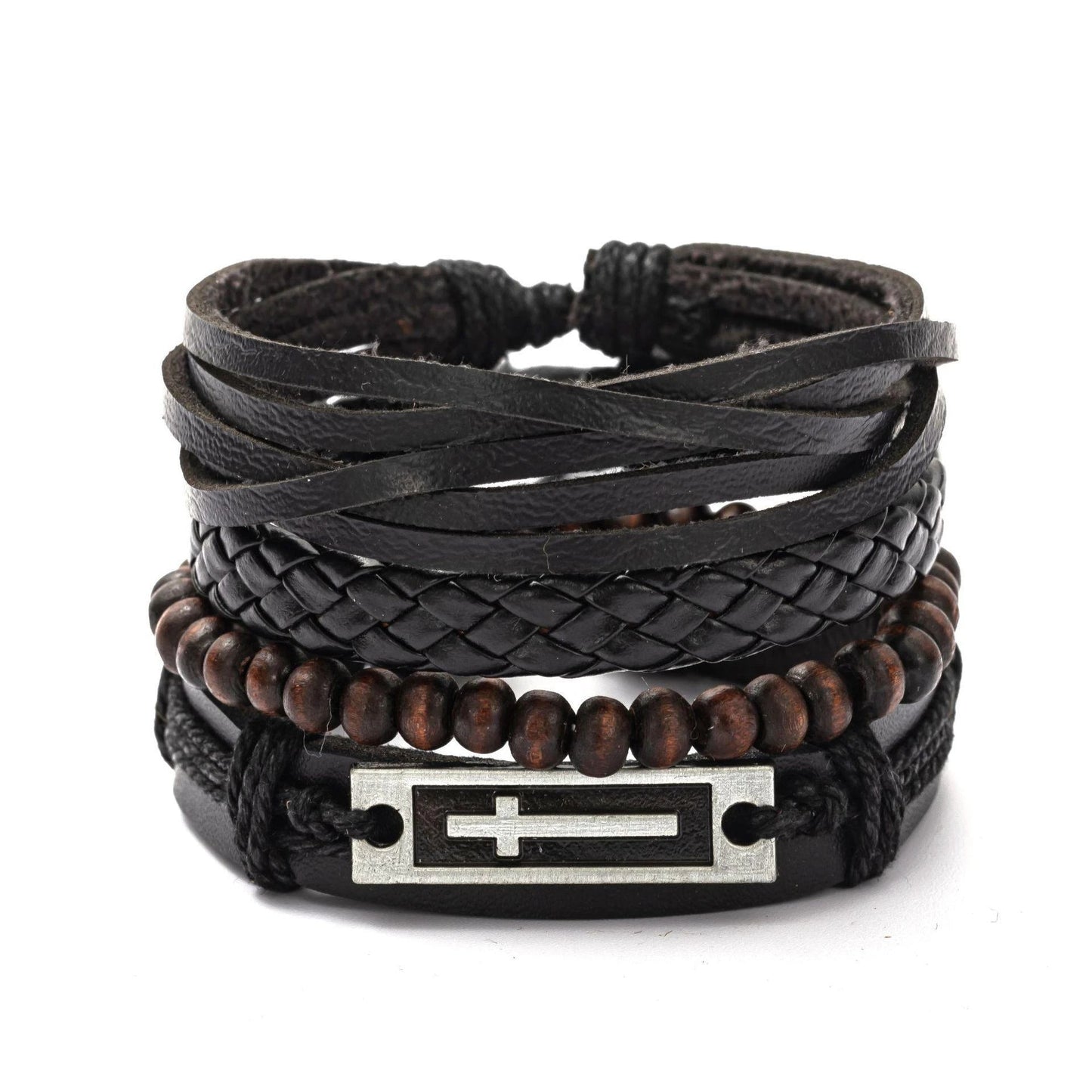 06 2024 Leather Braided Bracelet For Men 🚚 Livraison rapide en 8 à 12 jours ouvrés depuis la France FelizShop