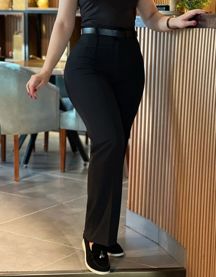 Pantalon femme – Nouveau modèle automne, taille haute, jambe droite, coupe élégante et ajustée. Parfait pour le travail, les déplacements et un look chic au quotidien.🚚Livraison gratuite rapide et sécurisé FR FelizShop