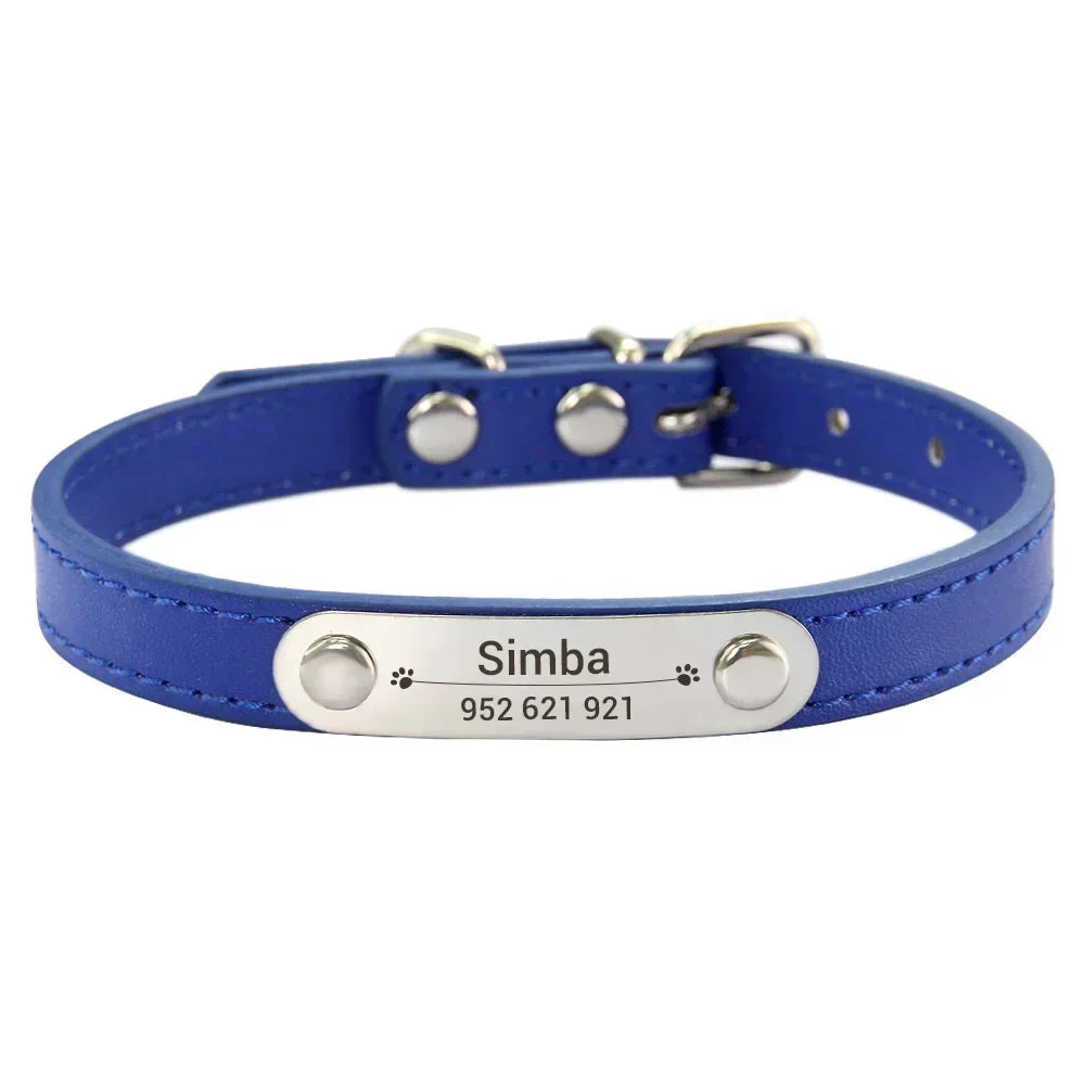 Collier Personnalisé pour Chien & Chat – Gravure Nom + Anti-Perte – Simili Cuir Rose (Taille S à L) 🚚 Livraison rapide en 8 à 12 jours ouvrés depuis la France FelizShop