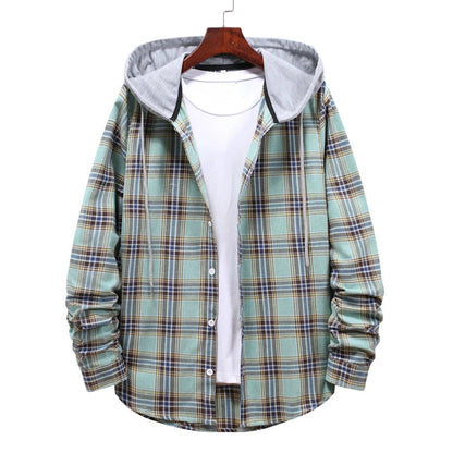 Chemise à Carreaux à Capuche pour Homme – Style Décontracté & Urbain – Manches Longues🚚 Livraison rapide en 8 à 12 jours ouvrés depuis la France FelizShop