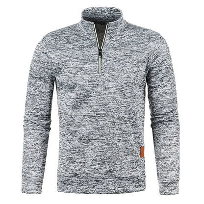 Sweatshirt Homme Demi-Zippé – Pull Épais à Col Montant, Style Décontracté pour le Printemps/Automne, Couleur Unie 🚚 Livraison rapide en 8 à 12 jours ouvrés depuis la France FelizShop