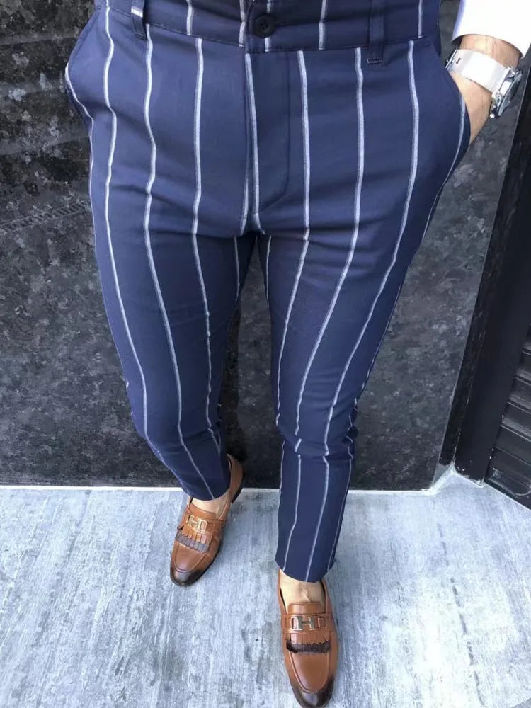 Pantalon Homme Business Décontracté | Style Rétro Imprimé | Coupe Droite Longue | Streetwear Élégant🚚Livraison rapide gratuite et sécurisée FelizShop