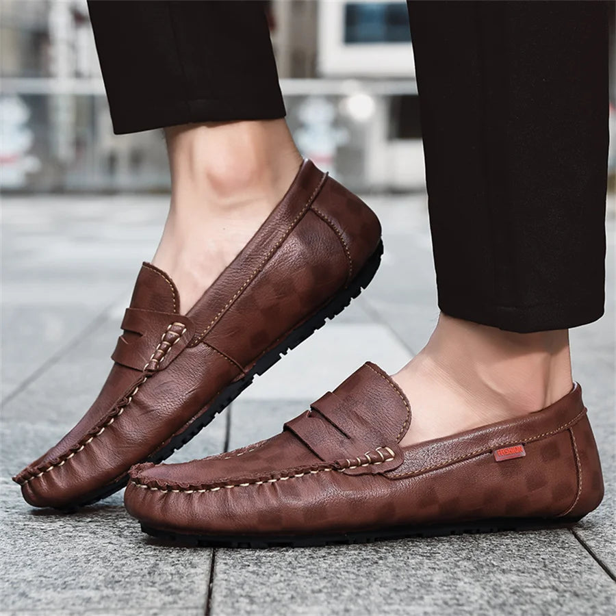 Mocassins Homme Cuir – Chaussures Décontractées à Enfiler | Loafers Style Bateau Haut de Gamme (Taille 38 à 47)🚚 Livraison rapide en 8 à 12 jours ouvrés depuis la France FelizShop