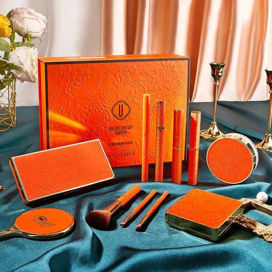 Coffret Maquillage Noël – Set Cadeau Beauté Complet | BB Cream, Rouge à Lèvres, Fards, Eyeliner, Crayon Sourcils🚚 Livraison rapide FelizShop
