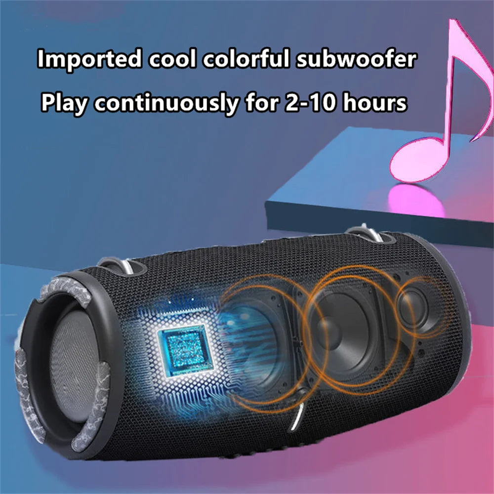 Enceinte Bluetooth Portable Étanche 100W – Son Puissant avec Lumières RGB Colorées, Subwoofer Sans Fil, Stéréo 360° Surround, TWS & Radio FM  🚚 Livraison rapide en 8 à 12 jours ouvrés depuis la France ou nos entr FelizShop