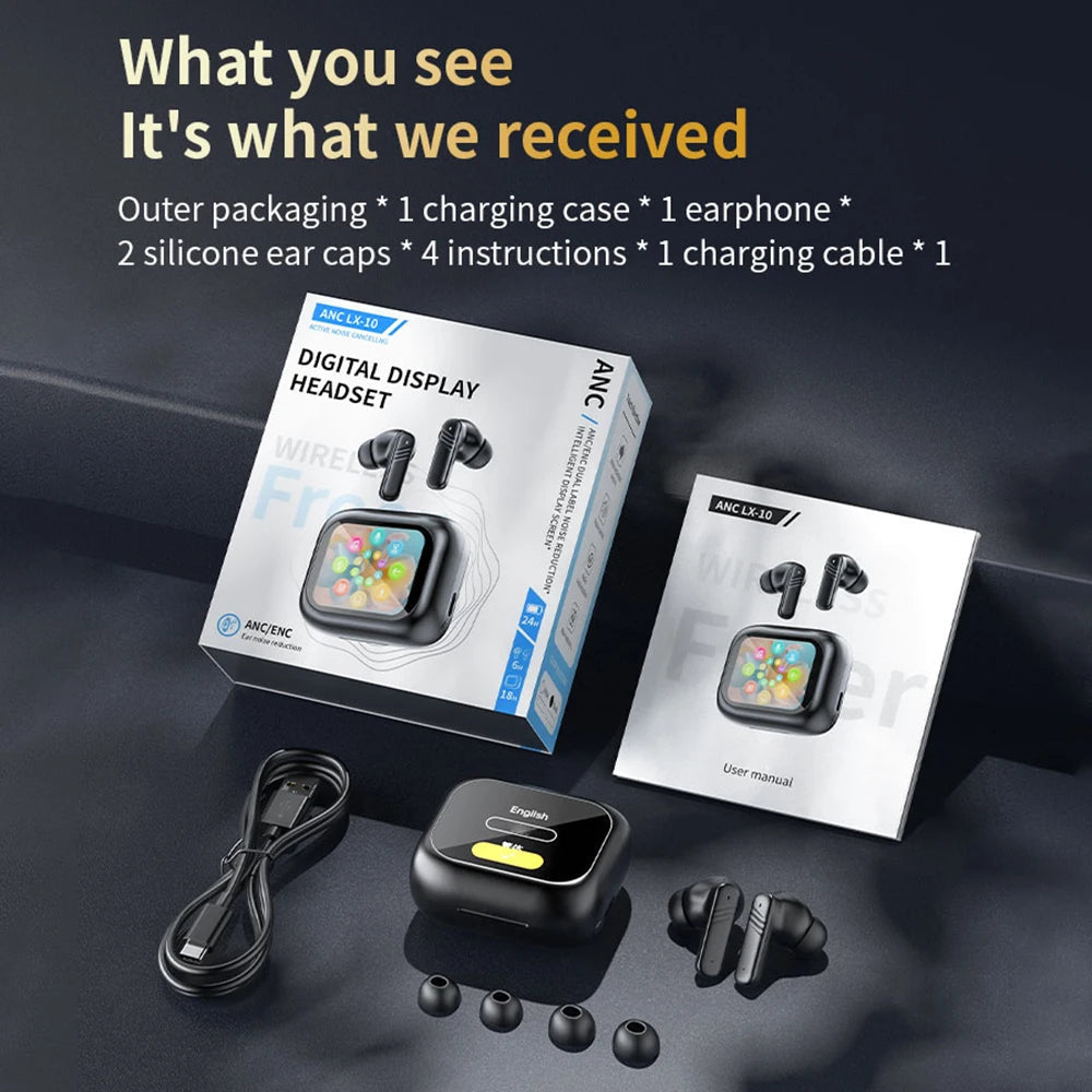Écouteurs Sans Fil Bluetooth 5.4 – Écran Tactile & Réduction de Bruit Active (ANC) | Son HiFi & Micro ENC🚚 Livraison rapide en 8 à 12 jours ouvrés depuis la France FelizShop